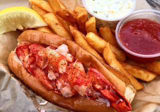 The lobster rolls at Wicked Maine Lobster in the Liberty
Public Market come with the world's most perfectly-cooked
French Fries. Photo Credit: Lauren J. Mapp