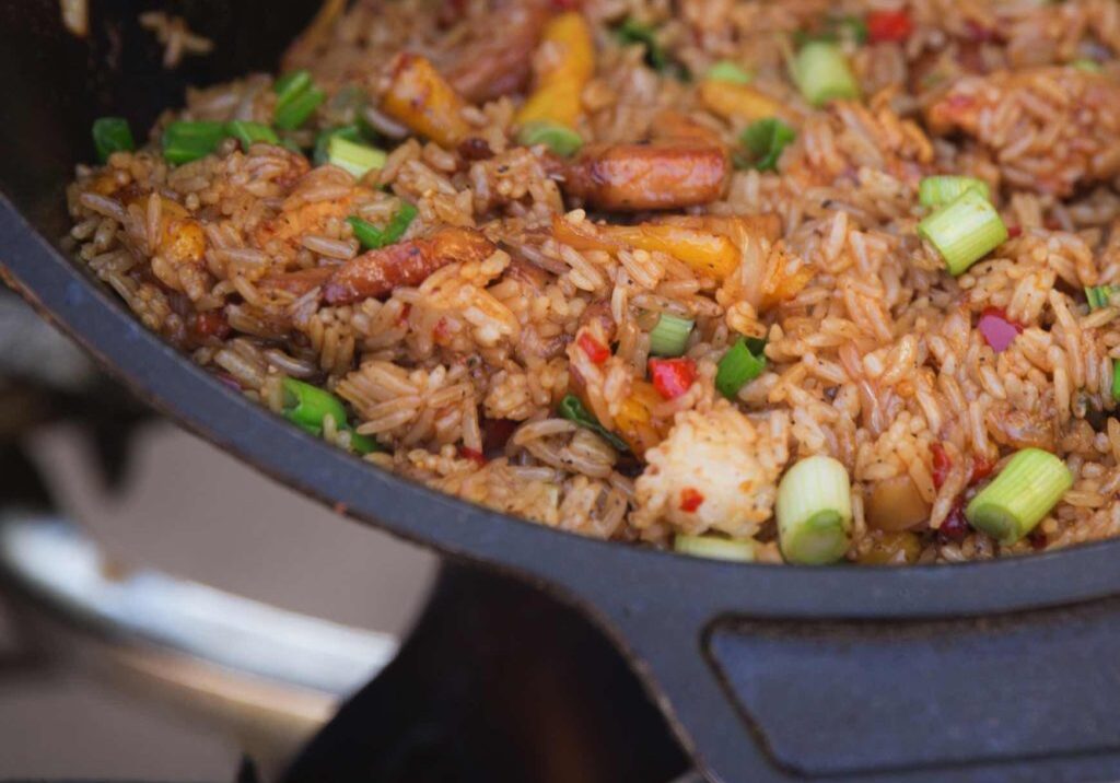 Pineapple Pork and Chicken Fried Rice